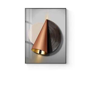 Black Copper Geometric Canvas Art - Image 8