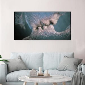 Black Love Kiss Canvas Art - Image 4