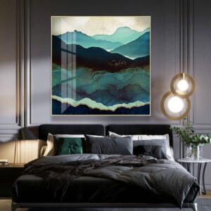 Blue Indigo Mountains Canvas Art - Image 4