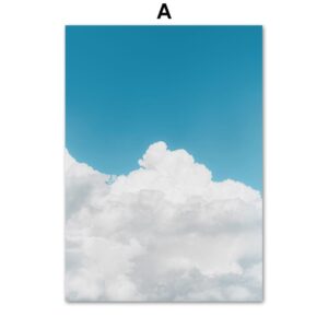 Blue Sky Cloud Sea Sailing Canvas Art - Image 5