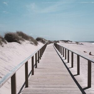 Blue Sky Sandy Beach Gallery Wall Canvas Art - Image 5