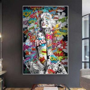 Boom Graffiti Marilyn Monroe Canvas Art - Image 2