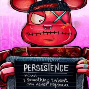 Cartoon Bearbrick & Kaws Hustler Canvas Art - Image 5