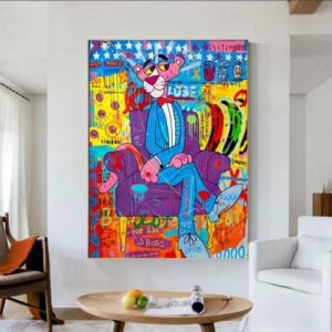 Cartoon Pink Panther Graffiti Art - Image 2
