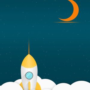 Cartoon Space Astronaut Rocket Gallery Wall Canvas Art - Image 11
