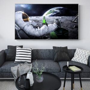 Chill Astronaut Canvas Art - Image 2