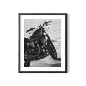 Classic Motorcycles Black And White Canvas Art - Image 5
