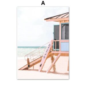 Coconut Island Spring Vacation Gallery Wall Canvas Art - Image 5