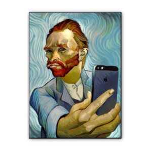 Creative Van Gogh Selfie Canvas Art - Image 6
