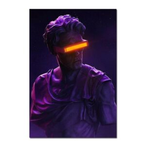 Cyberpunk Roman Sculpture Canvas Art - Image 6