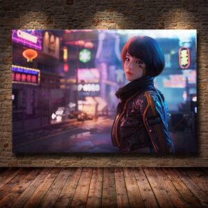 Cyberpunks Lady Mercenary Painting - Image 1
