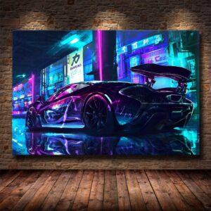Cyberpunks McLaren Canvas Art - Image 1