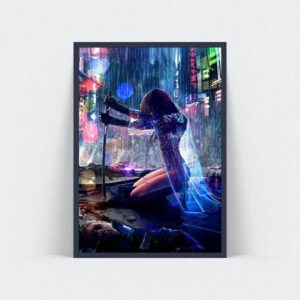 Cyberpunks Ninja Cyborg Canvas Wall Art - Image 4