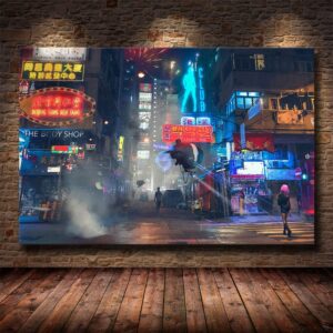 Cyberpunks Uptown Canvas Art - Image 1