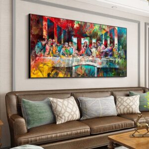Da Vinci's The Last Supper Graffiti Canvas Art - Image 2