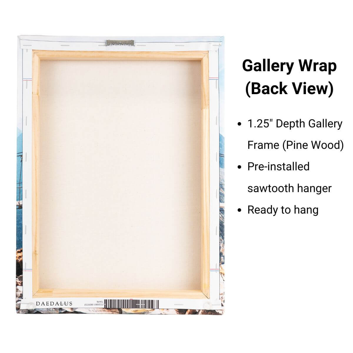 Daedalus Designs Gallery Wrap Details