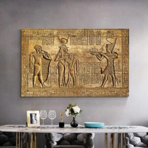 Egyptian Hieroglyphs Fresco Canvas Art - Image 3