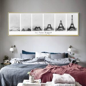 Eiffel Tower Construction Timeline Canvas Art - Image 2