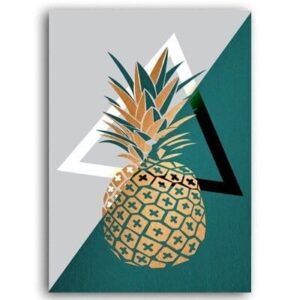Emerald Flamingo & Pineapple Canvas Art - Image 6