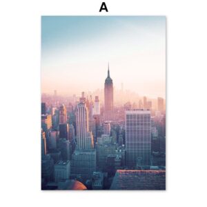Ferris Wheel Paris New York Gallery Wall Canvas Art - Image 5
