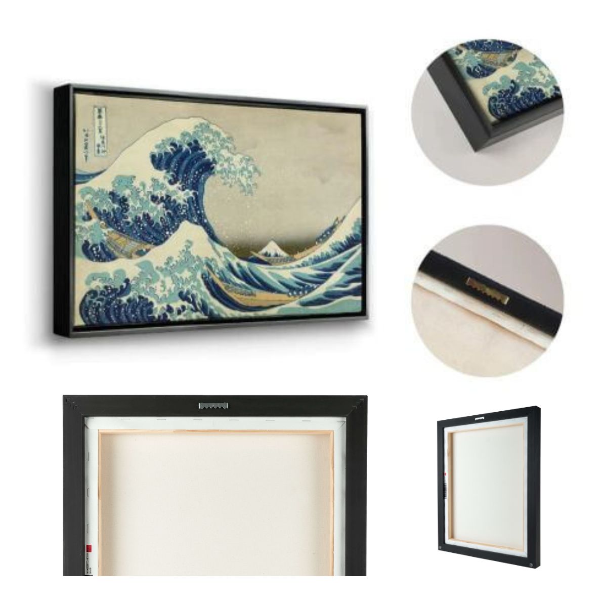 Daedalus Designs Canvas Art Black Floater Frame Close Up Details