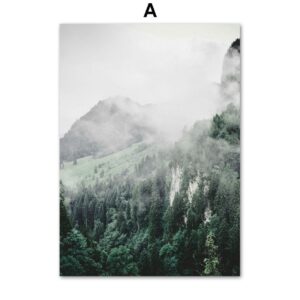 Foggy Mountain Gallery Wall Canvas Art - Image 5