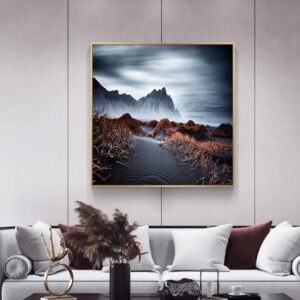 Foggy Rock Mountain Canvas Art - Image 4