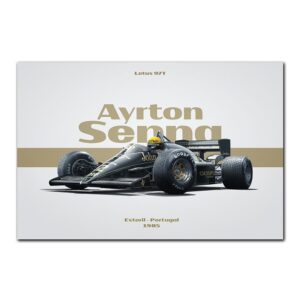 Formula 1 Ayrton Senna Racing Car Canvas Art - Image 5