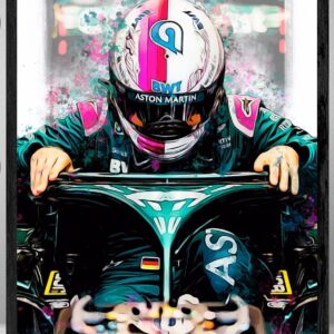 Formula 1 Racers Watercolor Canvas Art - Image 3