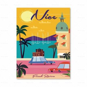France Famous Cities Gallery Wall Canvas Art - Image 15