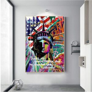 Freedom Liberty Graffiti Canvas Art - Image 3
