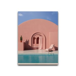 Futuristic Zen Swimming Pool Canvas Art - Image 6