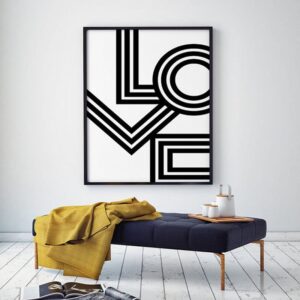 Geometric Love Canvas Art - Image 2