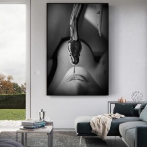 Girl and Snake Canvas Art - Image 2