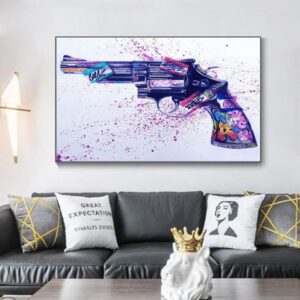 Glock Pistol Graffiti Canvas Art - Image 2