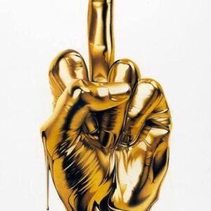 Gold Middle Finger Canvas Art - Image 5