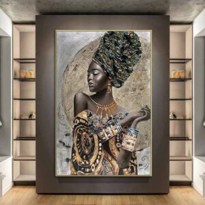 Gorgeous African Woman Canvas Art - Image 2