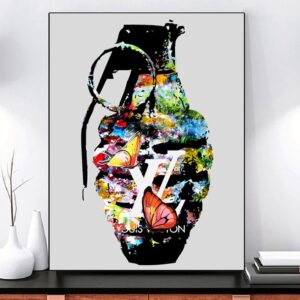 Graffiti Grenade Canvas Art - Image 3