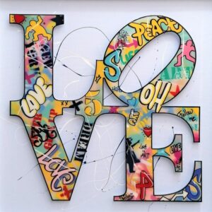 Graffiti Hope and Love Canvas Art - Image 6