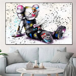 Graffiti Kaws Canvas Art - Image 3