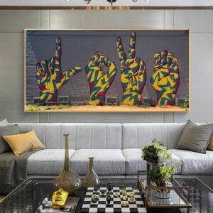 Graffiti Love Hand Canvas Art - Image 2