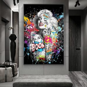 Graffiti Marilyn Sexy Canvas Art - Image 2