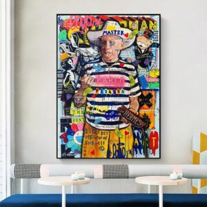 Graffiti Pop Character Canvas Painting - Image 2