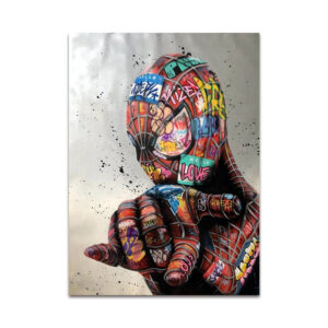 Graffiti Spiderman And Wolverine Canvas Art - Image 8