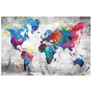 Graffiti World Map Canvas Art - Image 7