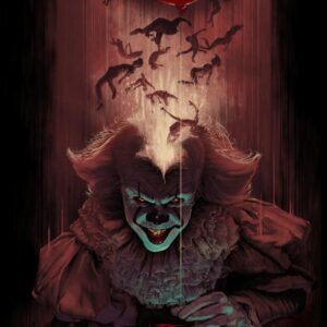 Horror Movie Poster Pennywise Clown Canvas Art - Image 3