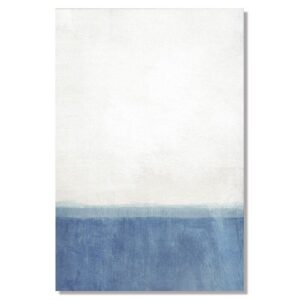 Impressionist Blue and Black Canvas Art - Image 1