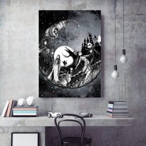 Jack O Pumpkin And Sally Canvas Art - Image 2