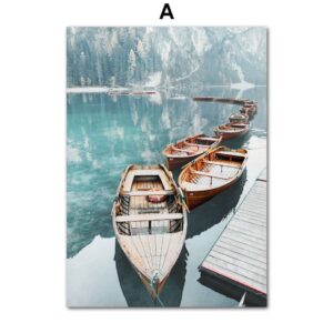 Lake Louise Canyon Gallery Wall Canvas Art - Image 6