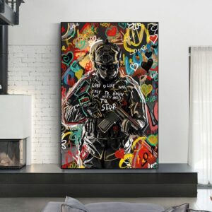 Love Is Like War Canvas Art - Image 2
